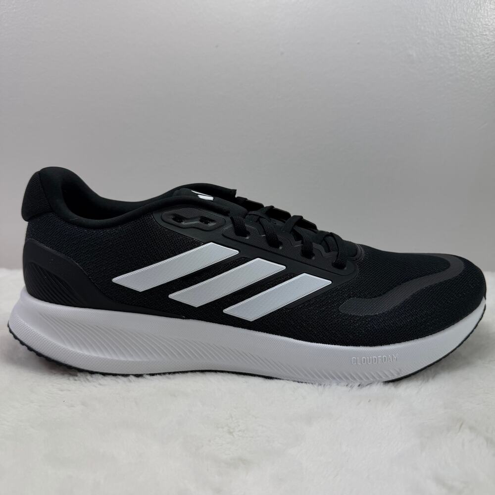 ADIDAS MENS RUNFALCON 5 RUNNING SHOES - BLACK - SIZE 12 NWB